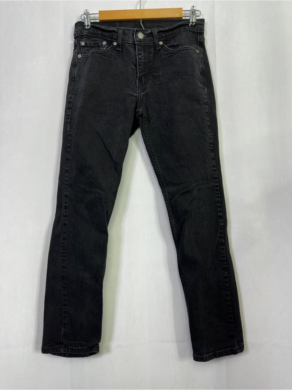 Levi’s 511 Straight Leg Jeans Mens Denim Black Classic Stretch 29x30 Cotton
